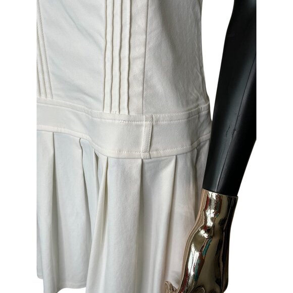 Wild Fable White Pleated Drop Waist Mini Dress Size Medium NEW! - Picture 10 of 14